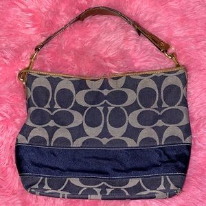 Denim coach bag